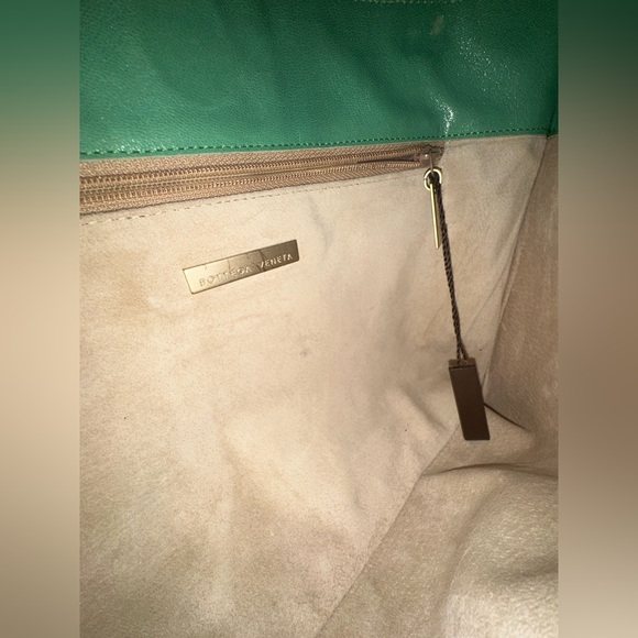 NEW Bottega Veneta animal Calf Hair and suede Teal Cream Tote Bag - Picture 9 of 11